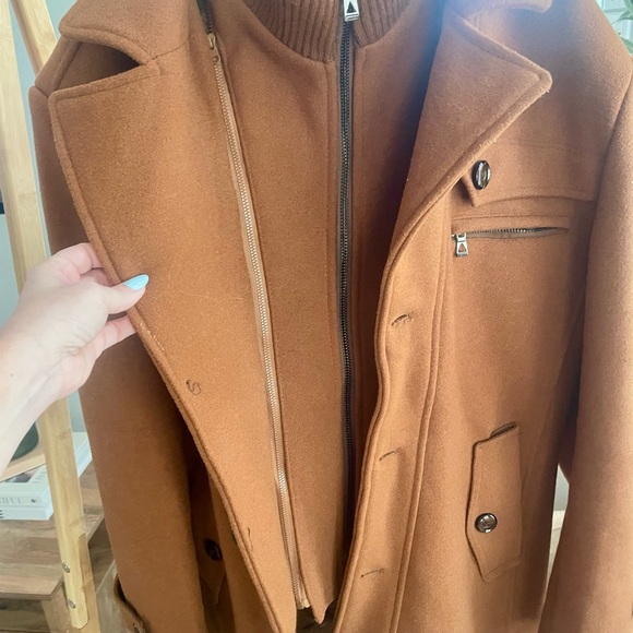 Men’s West Louis Wool Coat with removable collar – Size Small - Picture 2 of 8